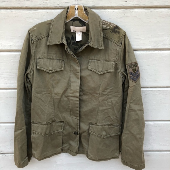 Les Copains Miss  Floral Military Jacket - Picture 1 of 6